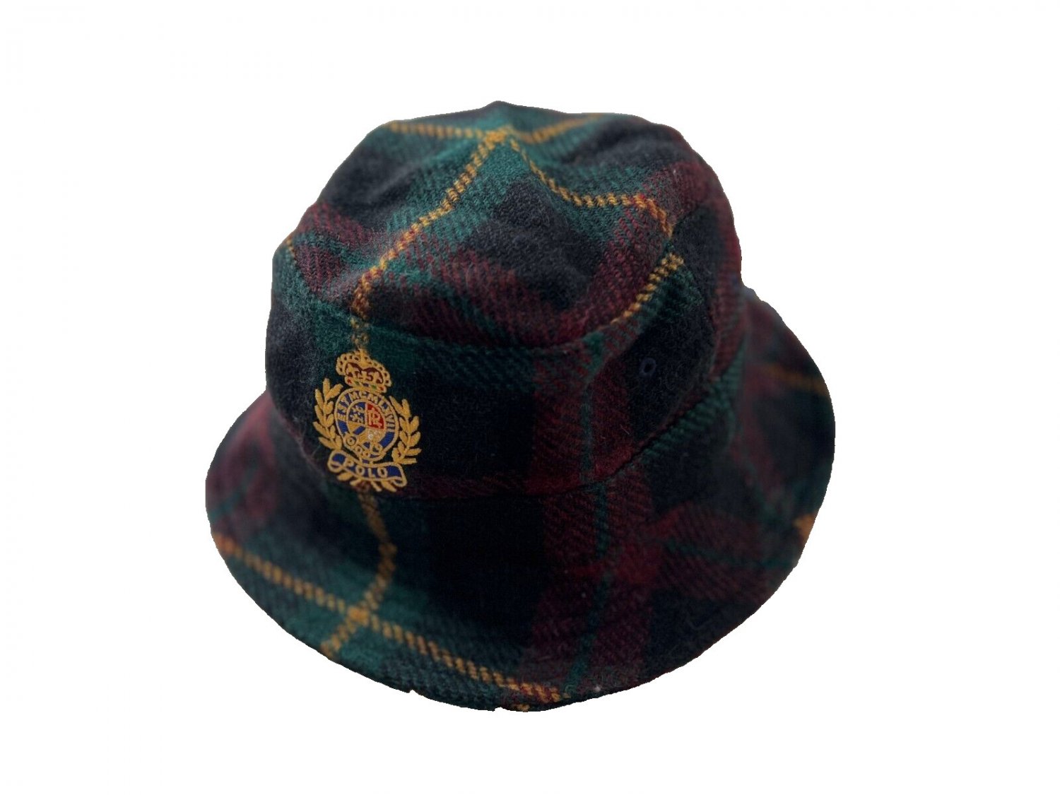 Polo Ralph Lauren Crest Wool Alpaca Blend Plaid Bucket Hat ( S/M )