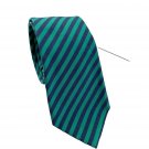 Zara Man Stripe Cotton Silk Tie Green / Blue Zara Man Stripe Cotton Silk Tie Green / Blue