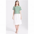 KATE SPADE New York IN FULL BLOOM Pleated EYELET White SKIRT White ( 2 )