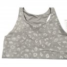 Terez  Leopard-Print Foil Sports Bra Grey ( XL )