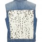 *** MOTHER DENIM Even Hippies Get the Blues THE BRUISER VEST Leopard/Blue (XS)