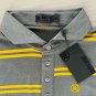 G/Fore Striped Polo Shirt Grey / Yellow ( XXL )