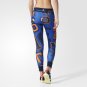 STELLASPORT X ADIDAS Printed Run TIGHTS AP6185 Bahia Orange / Bold Blue ( S )