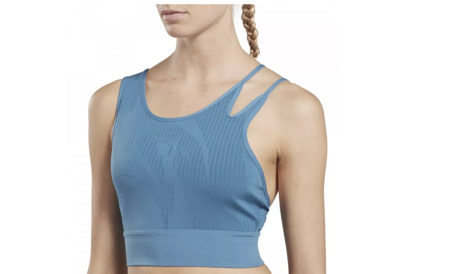 Reebok HT6110 Seamless Training Crop Top Blue ( S )
