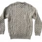 Aran Mor Cable Knit Wool Sweater Skiddaw Beige ( M )