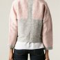 DEREK LAM 10 CROSBY Colorblock TWEED Zip BLAZER Jacket CROP Gray Pink 6