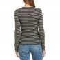 VINCE. Stripe Wool Sweater Top Heather Charcoal / Off White ( XS )
