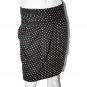 ELIZABETH & JAMES Designer POLKA Black Tan POCKET Zip SKIRT ( L )