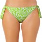 Salt + Cove Side Tie Swim Bikini Bottom Neon Green / White ( L )