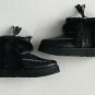 UGG 1102950 Fluff Punk Leather & Sheepskin Boots Black ( 5 )