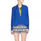 W118 by Walter Baker Draped JACKET Pocket Cardigan ROYAL BLUE ( M ) W118 by Walter Baker Draped JACKET Pocket Cardigan ROYAL BLUE ( M )