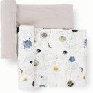 Little Unicorn Large Stretch Knit Swaddle Blanket 2 Pack