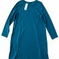 Eileen Fisher Stretch Jersey Knit Crew Neck Dress in Jewel ( M )