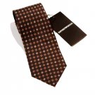 EMPORIO ARMANI  Silk BROWN Printed SUIT TIE Neckwear