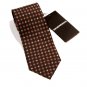 EMPORIO ARMANI Silk BROWN Printed SUIT TIE Neckwear