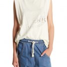 ONE X ONE TEASPOON Oversized CHEAP CHIC Distress Tank Top BOXY FIT Yellow ( S )