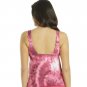 Nike NESSC329 Tie Dye Scoop Neck Swim Tankini Top Pink ( XS )