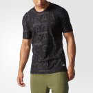 ADIDAS  Icon Unisex Tee Utility Black / Black Cotton Jacquard S94839 ( L )