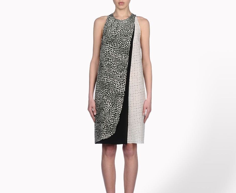 STELLA McCARTNEY Painted SPOT Mika DRESS SILK ( US 8 )