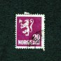 Norway Postage Stamp 1922 Scott# NO 101 Used 20 ore Lion Type I