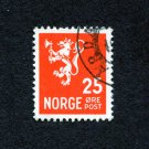 Norway Postage Stamp 1946 Scott# NO 197a Used 25 ore Lion Type II