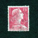 France Postage Stamp 1955 Scott# FR 753 Used 15 ₣ Marianne de Muller E