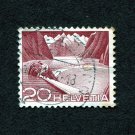 Switzerland Postage Stamp 1949 Scott# CH 332 Used 20 Ct. Grimsel Reservoir - type II F