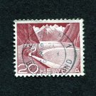 Switzerland Postage Stamp 1949 Scott# CH 332 Used 20 Ct. Grimsel Reservoir - type II E