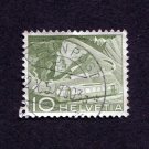 Switzerland Postage Stamp 1949 Scott# CH 330 Used 10 Ct. Mountain Railway at Rocher de Naye F