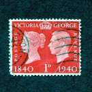 UK Britain Postage Stamp 1940 Scott# GB 253 Used 1 d Centenary postage stamp