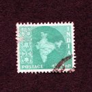 India Postage Stamp 1957 Scott# IN 305 Used 5 Indian naye paisa Map of India