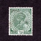 India Postage Stamp 1934 Scott# IN 138 Used ½ a King George V wearing Imperial Crown of India