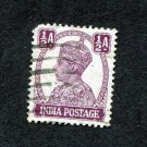 India Postage Stamp 1941 Scott# IN 169 Used ½ a King George VI wearing Imperial Crown of India
