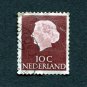 Netherlands Postage Stamp 1953 Scott# NL 344 Used 10 c Queen Juliana (1909-2004) D