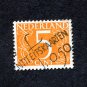 Netherlands Postage Stamp 1953 Scott# NL 341 Used 5 c Numeral