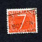 Netherlands Postage Stamp 1953 Scott# NL 343 Used 7 c Numeral C