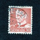 Denmark Postage Stamp 1952 Scott# DK 335 Used 30 øre King Frederik IX O