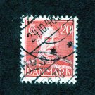Denmark Postage Stamp 1942 Scott# DK 282 Used 20 øre King Christian X C