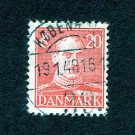 Denmark Postage Stamp 1942 Scott# DK 282 Used 20 øre King Christian X B