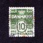 Denmark Postage Stamp 1950 Scott# DK 318 Used 10 øre Figure 'wave'- type C