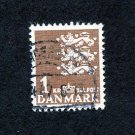 Denmark Postage Stamp 1946 Scott# DK 297 Used 1 dkr. Coat of arms