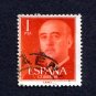 Spain Postage Stamp 1955 Scott# ES 825 Used 1 Pta Franco, General AA