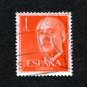 Spain Postage Stamp 1955 Scott# ES 825 Used 1 Pta Franco, General S