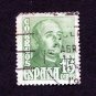 Spain Postage Stamp 1948 Scott# ES 752 Used 15 CTS General Franco A