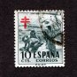 Spain Postage Stamp 1951 Scott# ES RA33 Used 10 CTS Children. Cross of Lorraine D