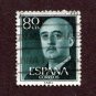Spain Postage Stamp 1955 Scott# ES 824 Used 80 CTS Franco, General EE