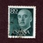 Spain Postage Stamp 1955 Scott# ES 824 Used 80 CTS Franco, General CC
