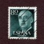 Spain Postage Stamp 1955 Scott# ES 824 Used 80 CTS Franco, General AA