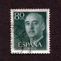 Spain Postage Stamp 1955 Scott# ES 824 Used 80 CTS Franco, General Z