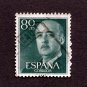 Spain Postage Stamp 1955 Scott# ES 824 Used 80 CTS Franco, General FF